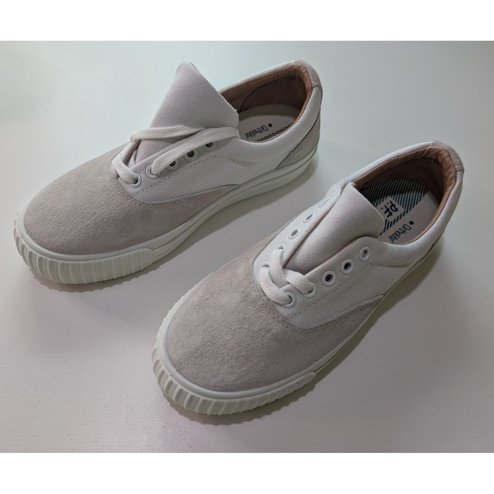 PF Flyers Made in USA Center Lo White Sea Salt Suede Canvas Sneakers PM19WJ1C 7
